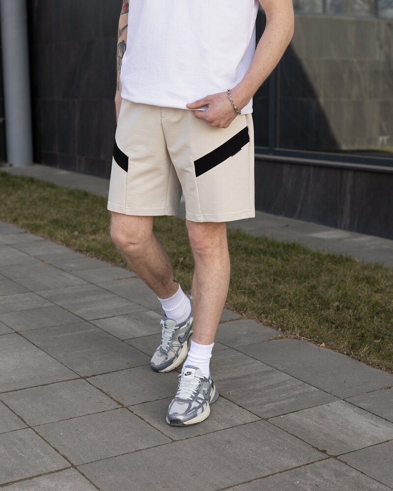 Бежеві літні шорти для чоловіків. Повсякденні шорти чоловічі Pobedov Hype, укр, укр