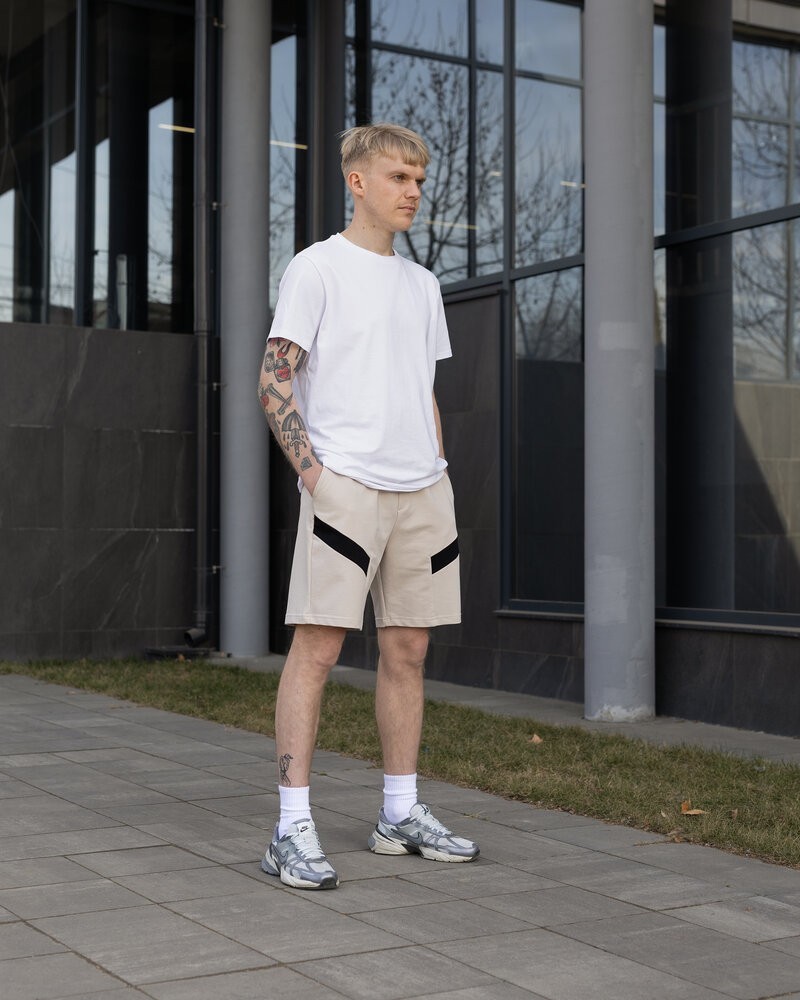 Бежеві літні шорти для чоловіків. Повсякденні шорти чоловічі Pobedov Hype, укр, укр