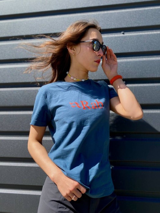 Футболка женская Rab Tuku Logo Tee Wmns, Orion Blue, 10