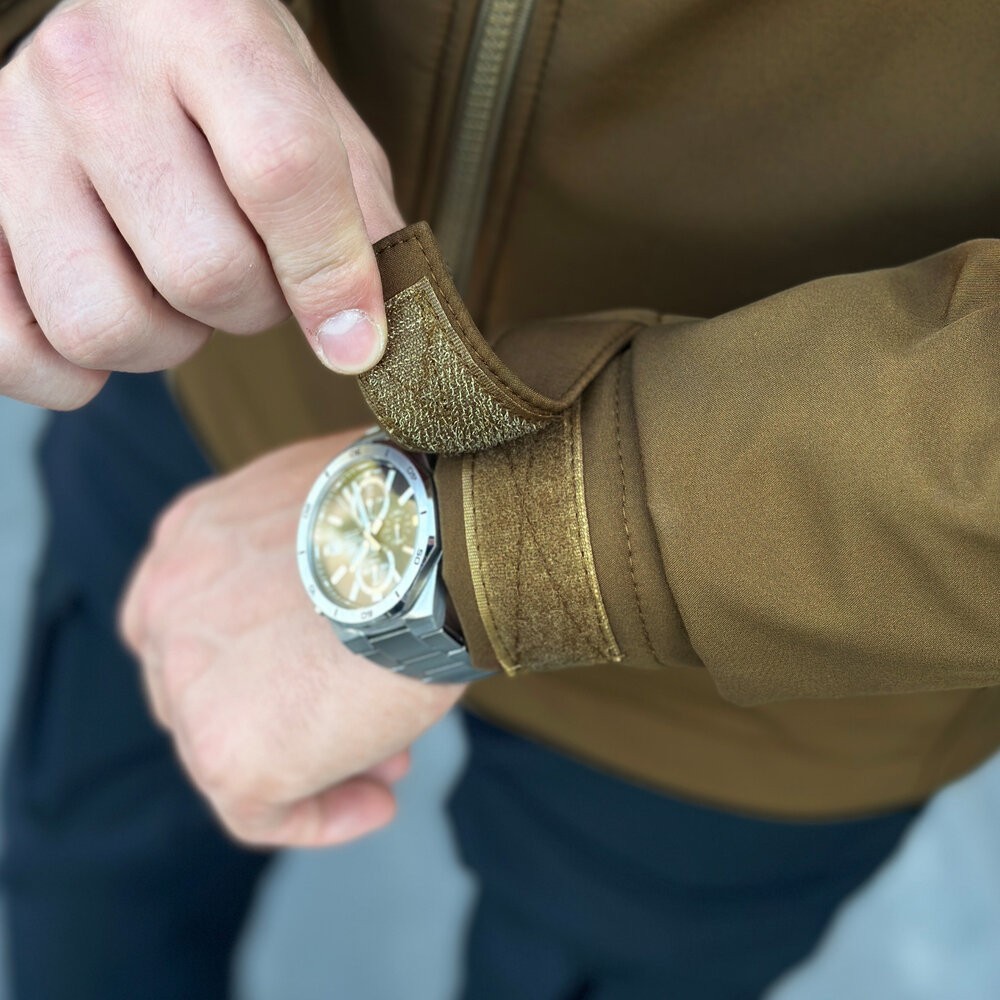 Куртка чоловіча демісезонна з капюшоном койот Pobedov Motive, укр, укр