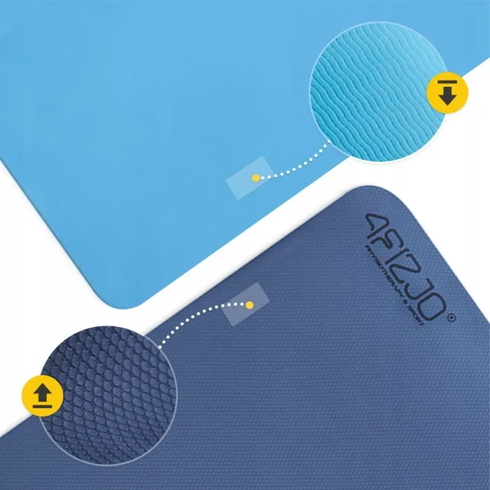 Коврик (мат) спортивный 4FIZJO TPE 180 x 60 x 0.6 см для йоги и фитнеса Blue/Sky Blue (P-5907739310132)