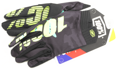 Рукавички Rou чорно-салатові, із силіконовими вставками