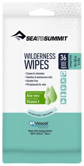 Влажные салфетки Wilderness Wipes Compact, 36 pack от Sea to Summit