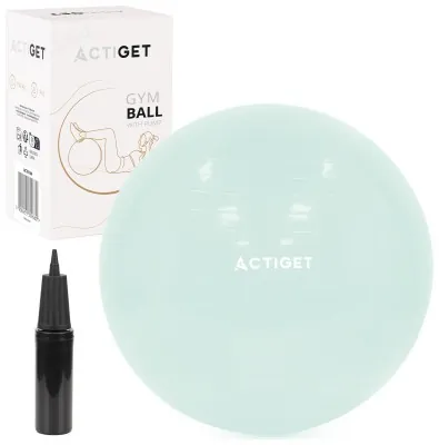 М'яч для фітнесу (фітбол) Actiget 65 см з насосом ACT0144 Mint