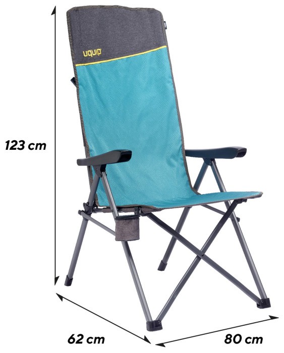 Крісло розкладне Uquip Justy XL Blue/Grey (244037)