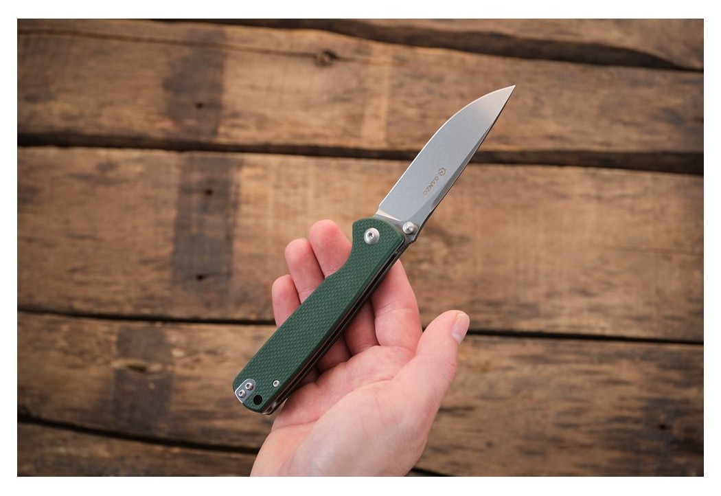 Ніж складаний Ganzo G6805-GB синьо-зелений, укр, укр