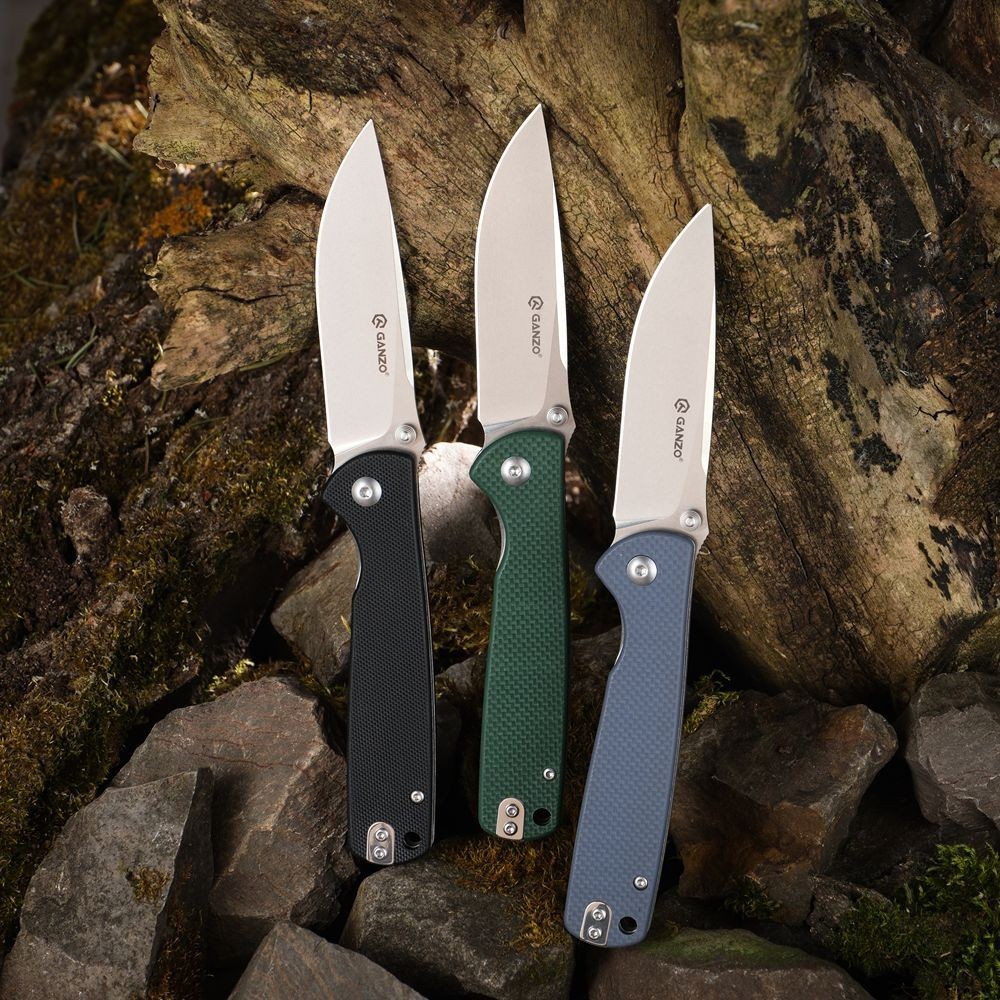 Ніж складаний Ganzo G6805-GB синьо-зелений, укр, укр