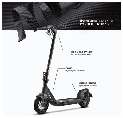 Електросамокат NIU KQi Air X Full Carbon UltraLight Gold 9,5", 350(700)W, 9,4Ah, 50km, 25km/h, 20%, App, 11,7 kg