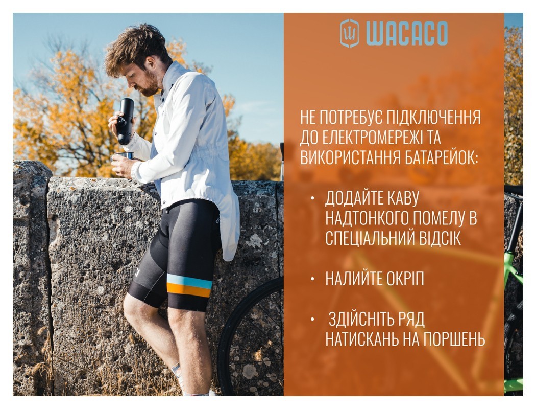 Портативная эспрессо-кофеварка Wacaco Minipresso GR, механическая, для молотого кофе