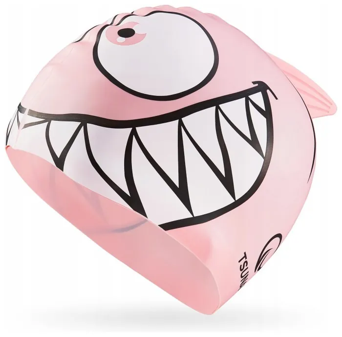 Шапочка для плавания TSUNAMI Shark детская Pink (P-5905973401821)