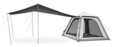 Палатка четырехместная автоматическая надувная с тентом Naturehike Ango CNK2550WS017, серая