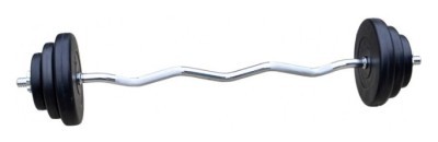 Штанга слабоизогнутая W-образная на 27 кг.