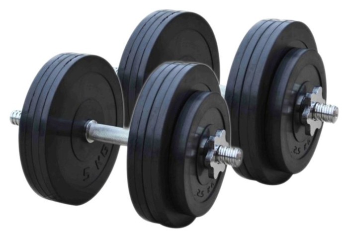 Гантелі набірні гумові Rn-Sport (2 шт) по 26 кг, укр, укр