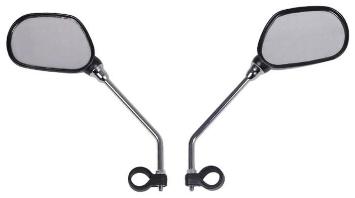 Зеркало с креплением на руль Пластик BEcool BC-BM106 черный с серебристым