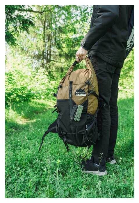 Рюкзак туристичний Naturehike Helium CNK2300016, 30+5 л, коричневий, укр, укр