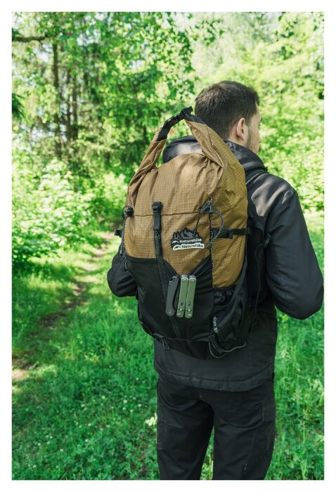 Рюкзак туристичний Naturehike Helium CNK2300016, 30+5 л, коричневий, укр, укр