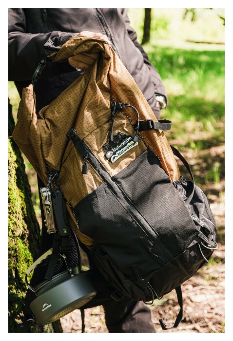 Рюкзак туристичний Naturehike Helium CNK2300016, 30+5 л, коричневий, укр, укр