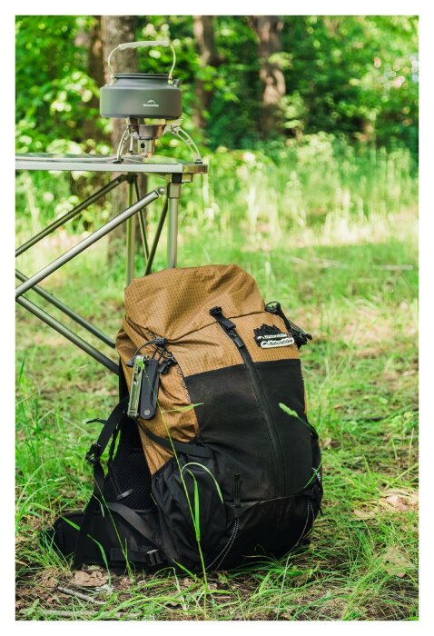 Рюкзак туристичний Naturehike Helium CNK2300016, 30+5 л, коричневий, укр, укр