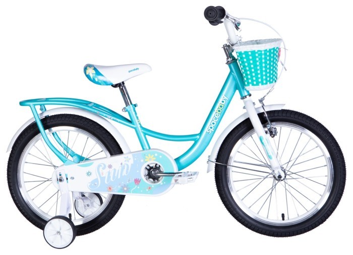 Велосипед ST 18" SPACE KID SUN BH рама-10" бірюзовий 2024 крила, крило пер., крило зад., корзина, укр, укр