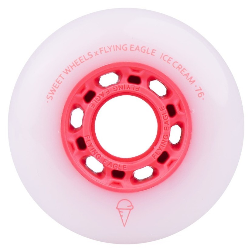 Колеса для роликов Flying Eagle Ice Cream 85A 4 шт красные 72 мм