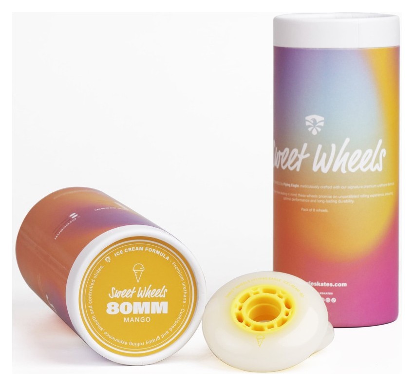 Колеса для роликов Flying Eagle Ice Cream 85A 4 шт красные 72 мм