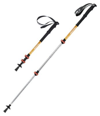 Трекінгова палиця 3-сек. Naturehike Men ST 01 6061 AL NH17D001-Z, алюміній,  золотиста