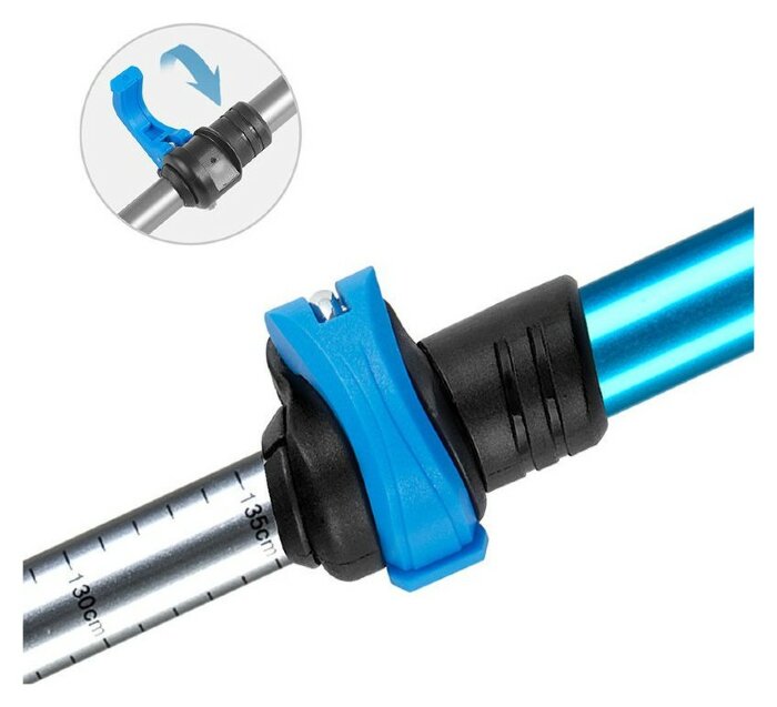 Трекінгова палиця 3-сек. Naturehike Men ST 01 6061 AL NH17D001-Z, алюміній,  золотиста