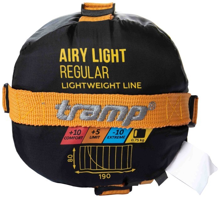 Спальний мішок Tramp Airy Light ковдра з капюш лівий yellow/grey 190/80 UTRS-056