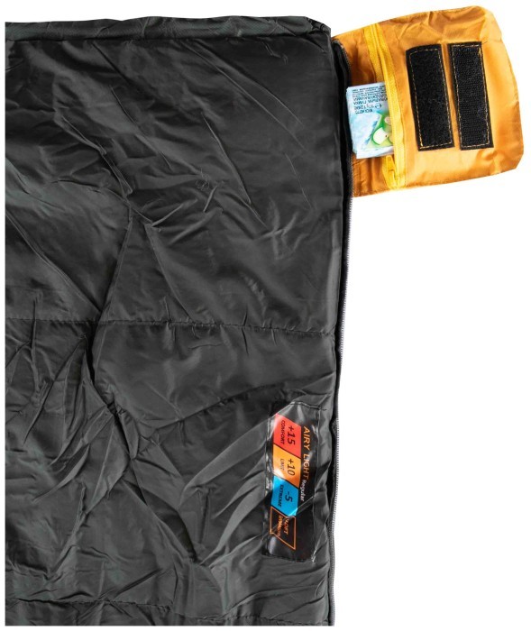 Спальний мішок Tramp Airy Light ковдра з капюш лівий yellow/grey 190/80 UTRS-056, укр, укр