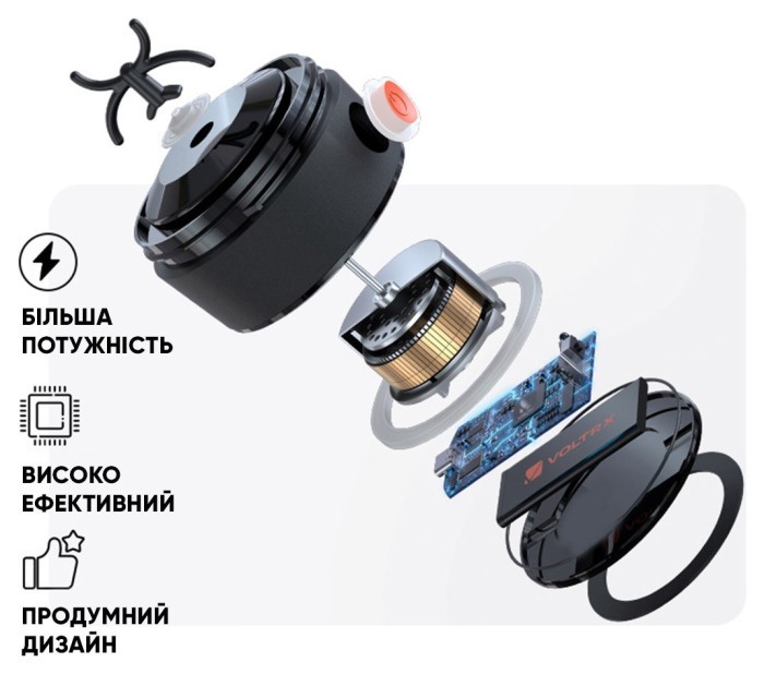 Шейкер спортивний електричний VOLTRX Gallium 700 мл. Tritan Orange