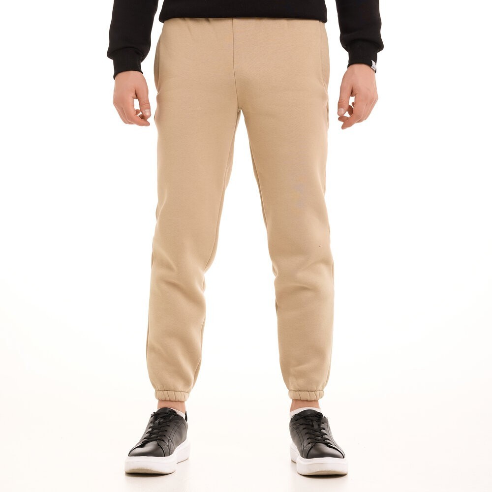 Мужские брюки джогеры с карманами песочные Pobedov 007 ЗИМА