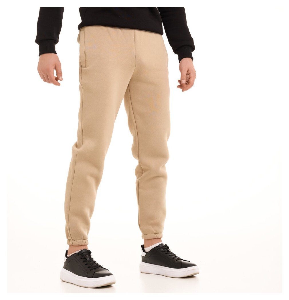 Чоловічі штани джогери з кишенями пісочні Pobedov 007 ЗИМА, укр, укр