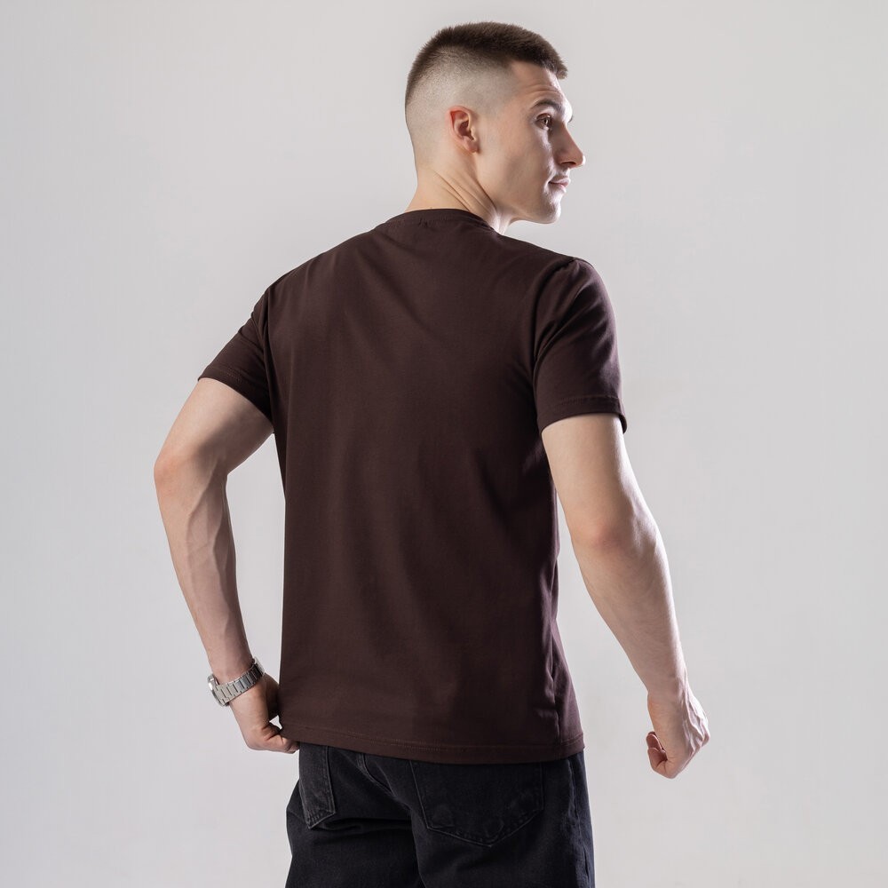 Мужская футболка хлопковая Pobedov Peremoga шоколадная