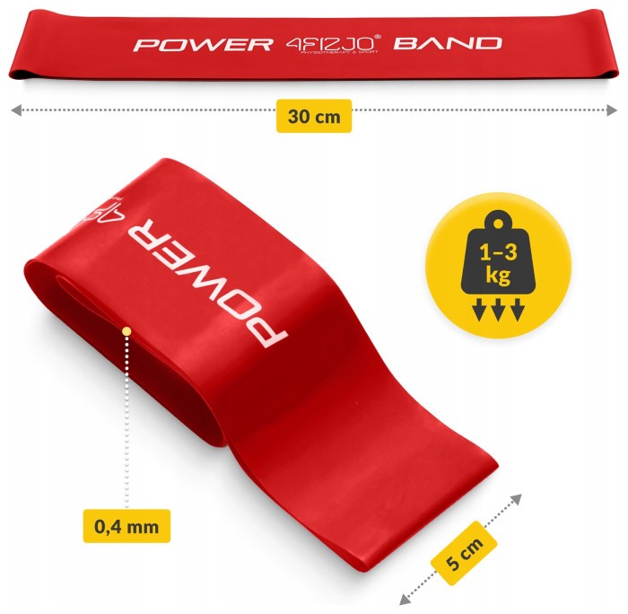 Резинка для фітнесу 4FIZJO Mini Power Band 0.4 мм 1-3 кг Red (P-5907739310361)