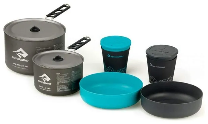 Набор посуды Alpha Cookset 2.2 от Sea To Summit, Pacific Blue/Grey