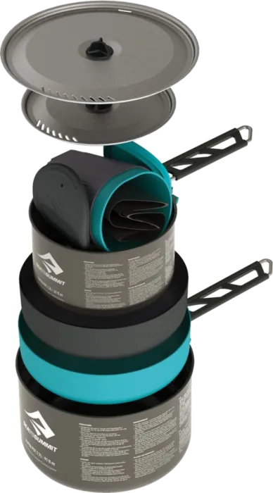 Набор посуды Alpha Cookset 2.2 от Sea To Summit, Pacific Blue/Grey