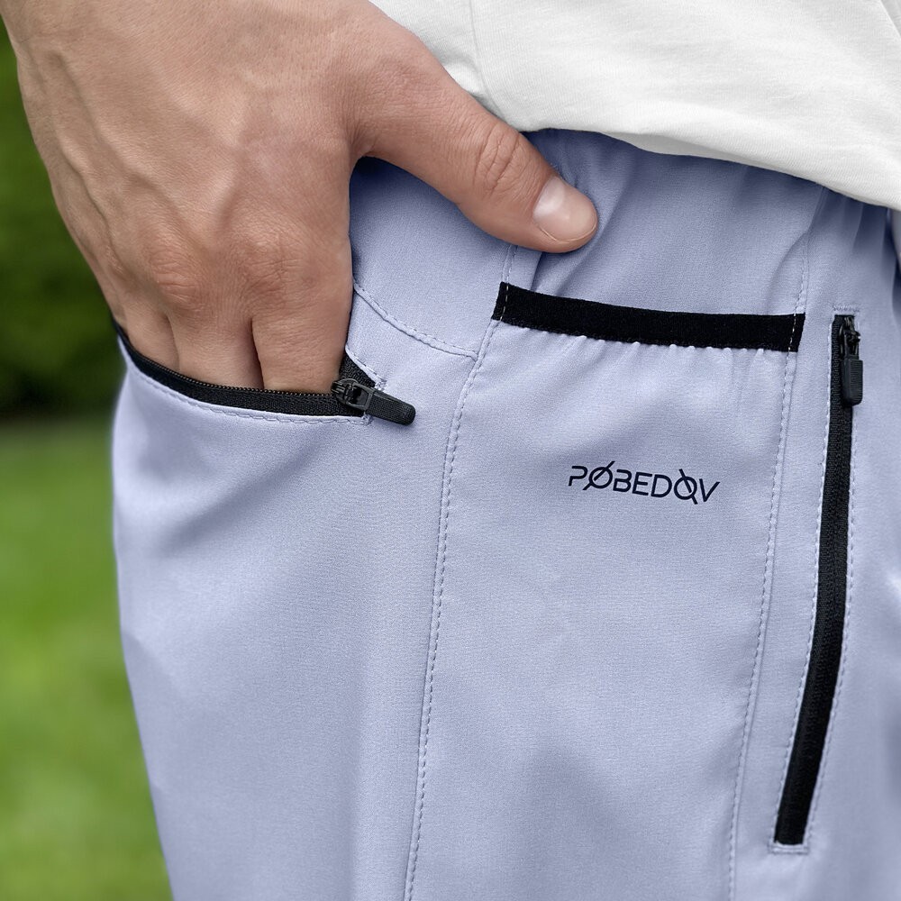 Чоловічі шорти прямого крою сірі Pobedov Vil'nyy