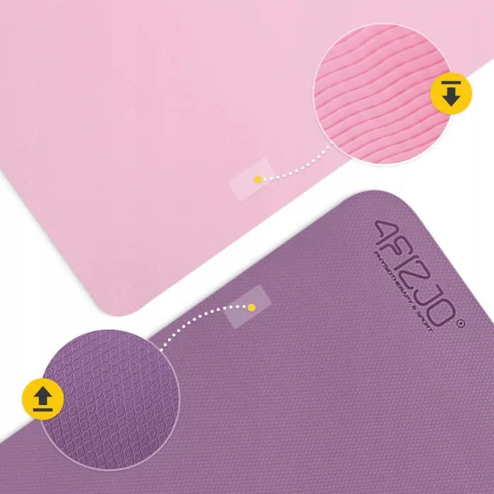 Коврик (мат) спортивный 4FIZJO TPE 180 x 60 x 0.6 см для йоги и фитнеса Violet/Pink (P-5907739316950)