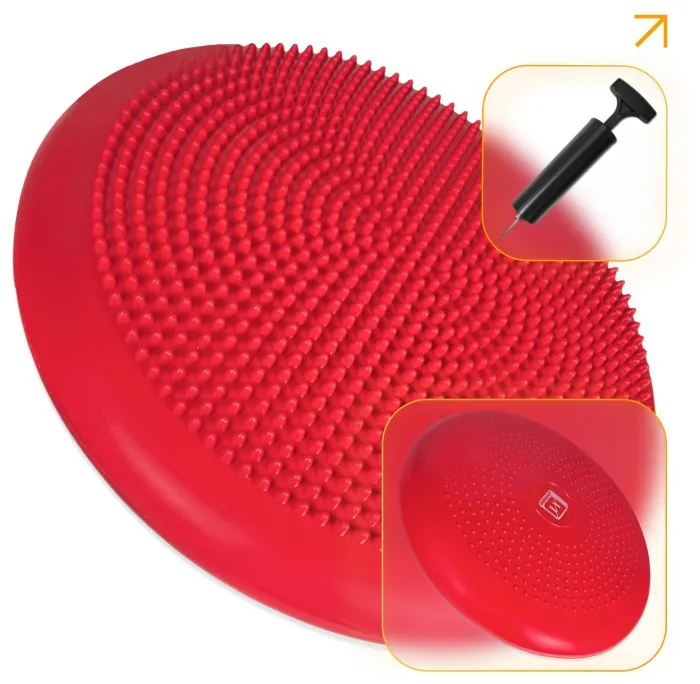Балансувальна подушка масажна EasyFit Balance Cushion-A червона + насос