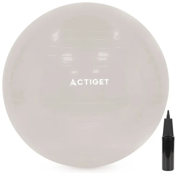 М'яч для фітнесу (фітбол) Actiget 65 см з насосом ACT0145 Biege