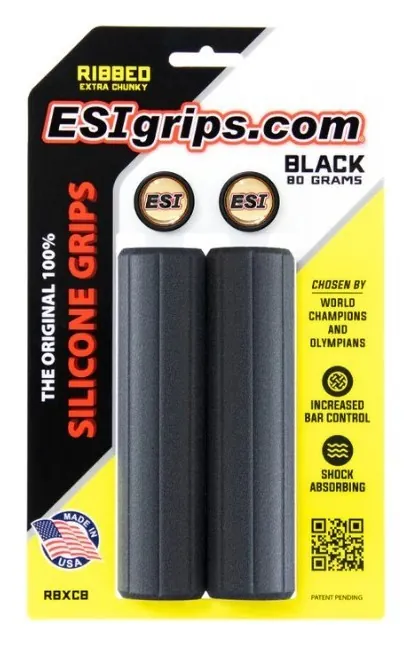 Гріпси ESI Ribbed Extra Chunky Black Silicone Bicycle Grips (OBOD_RBXCB)