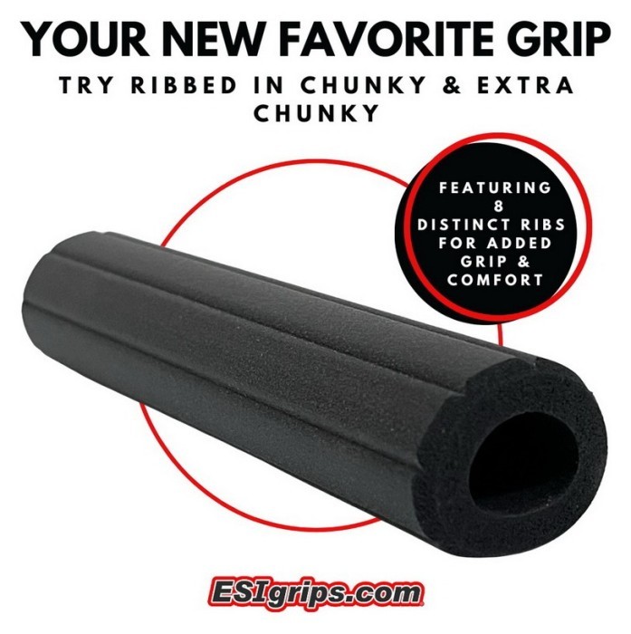 Гріпси ESI Ribbed Extra Chunky Black Silicone Bicycle Grips