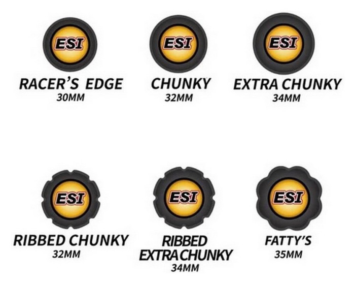 Гріпси ESI Ribbed Extra Chunky Black Silicone Bicycle Grips, укр, укр