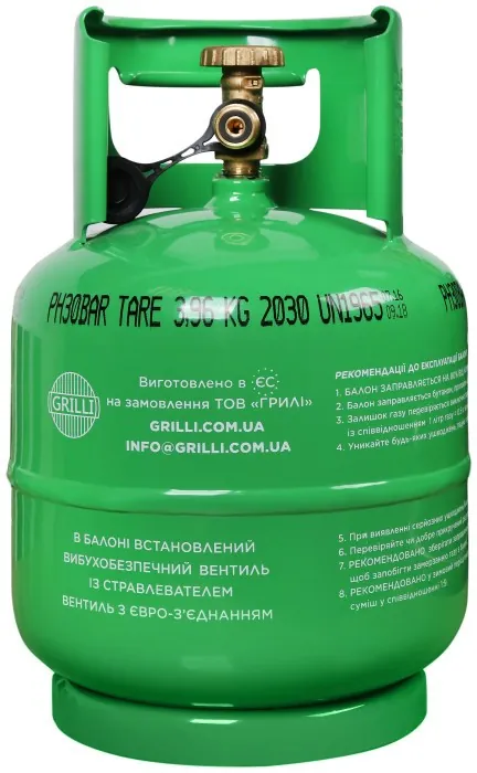 Газовий балон, вибухобезпечний 4кг, 7л. GRILLI 777751