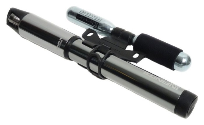 Насос велосипедний Birzman Infinite Apogee MTB / ручний / 90psi / сірий / сумісний з CO2