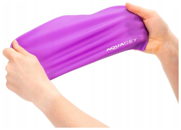 Шапочка для плавания Aquaget для длинных волос AQ0031 Violet