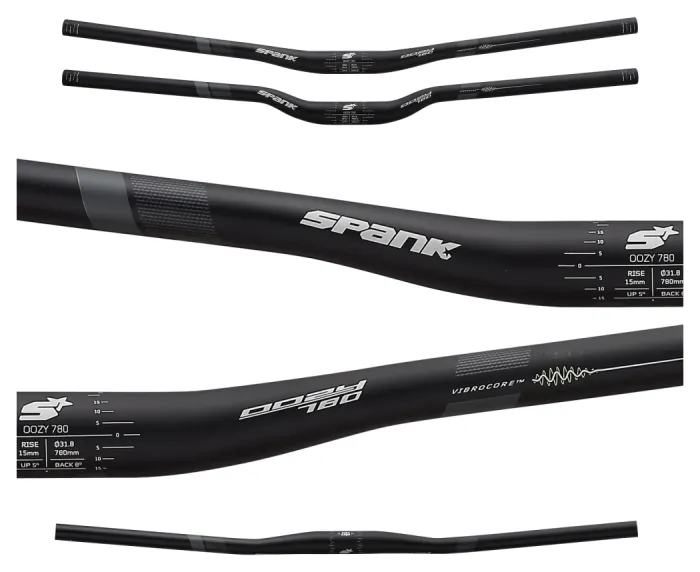 Руль SPANK OOZY 780 Vibrocore™, 25R Black Grey
