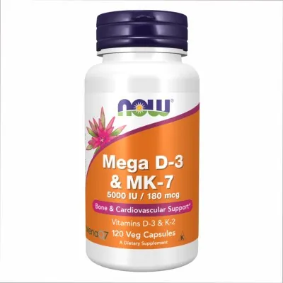 MEGA D-3 & MK-7 - 120 vcaps (поврежденная этикетка)