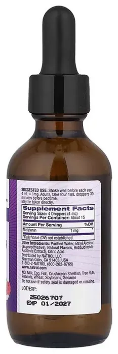Melatonin Liquid 1mg - 60 ml
