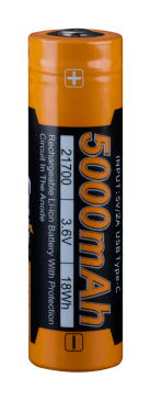 Аккумулятор 21700 Fenix ARB-L21-5000U usb Type-C зарядка